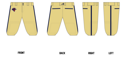 Boise Bandits Stacheman Elite Custom Knicker Baseball Pants #BP4B