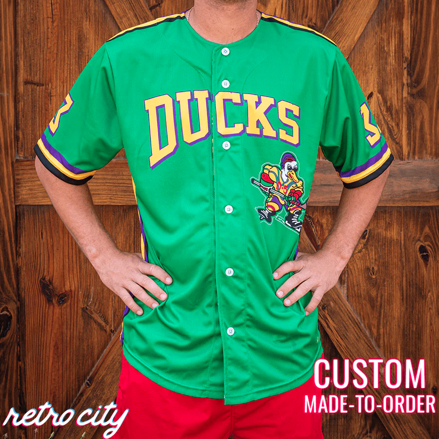 The Mighty Ducks Custom Full-button Baseball Jersey