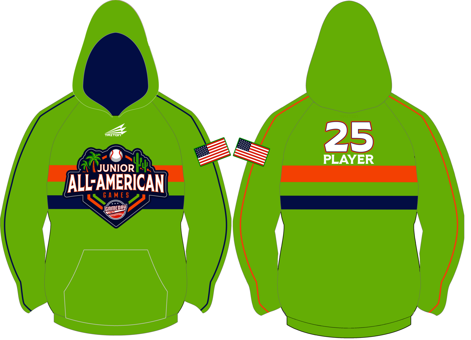 Game Day USA Junior All-Americans Custom Vulcan Hoodie #VH2