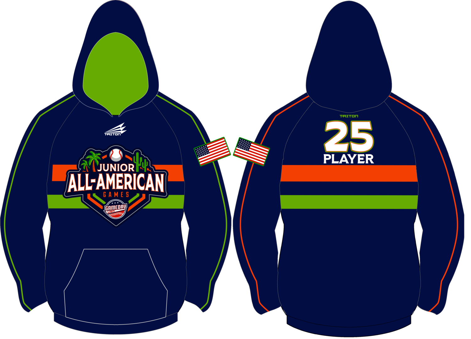 Game Day USA Junior All-Americans Custom Vulcan Hoodie #VH1