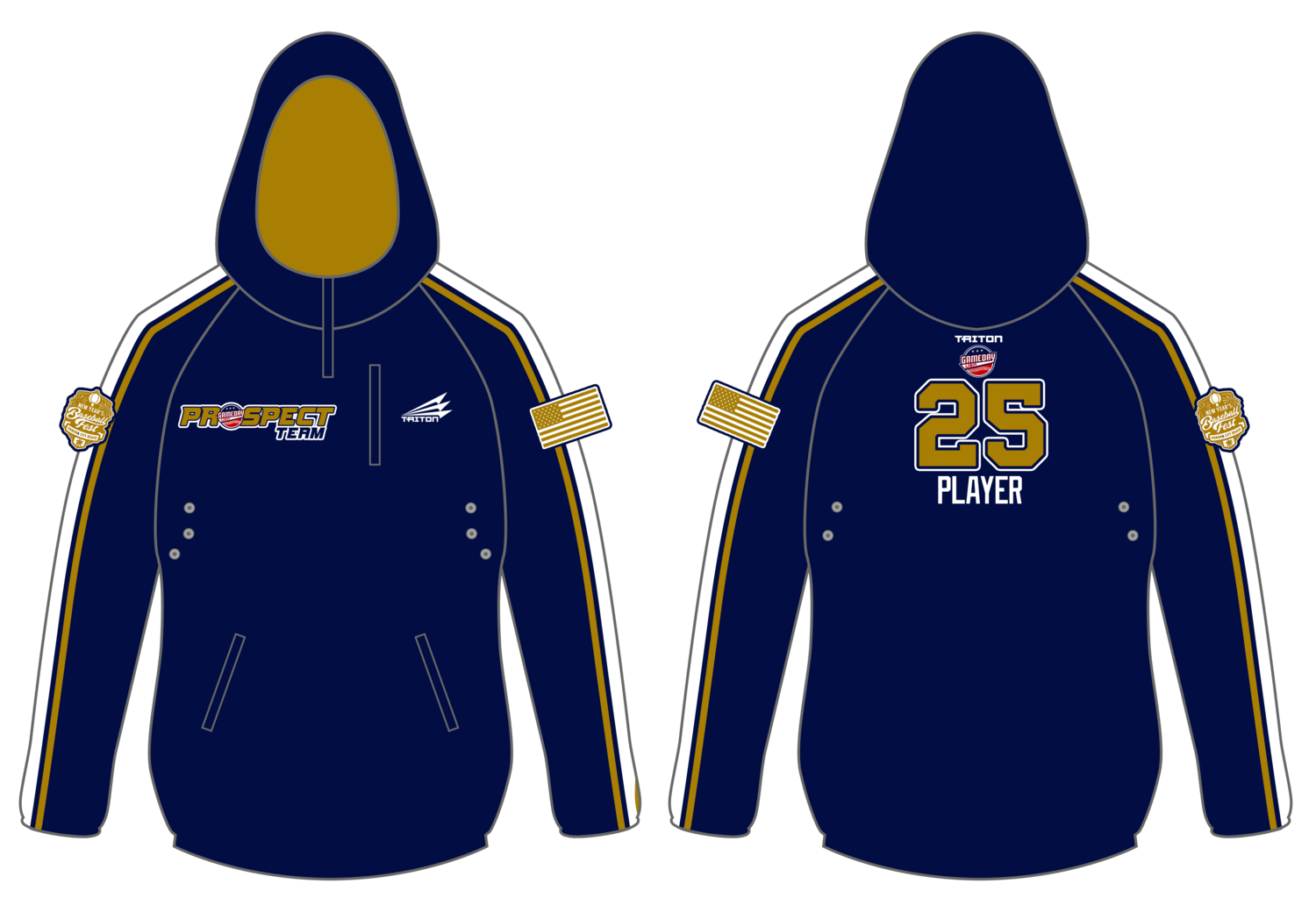 Game Day USA Prospect Team Custom Gladiator Hoodie #GH2
