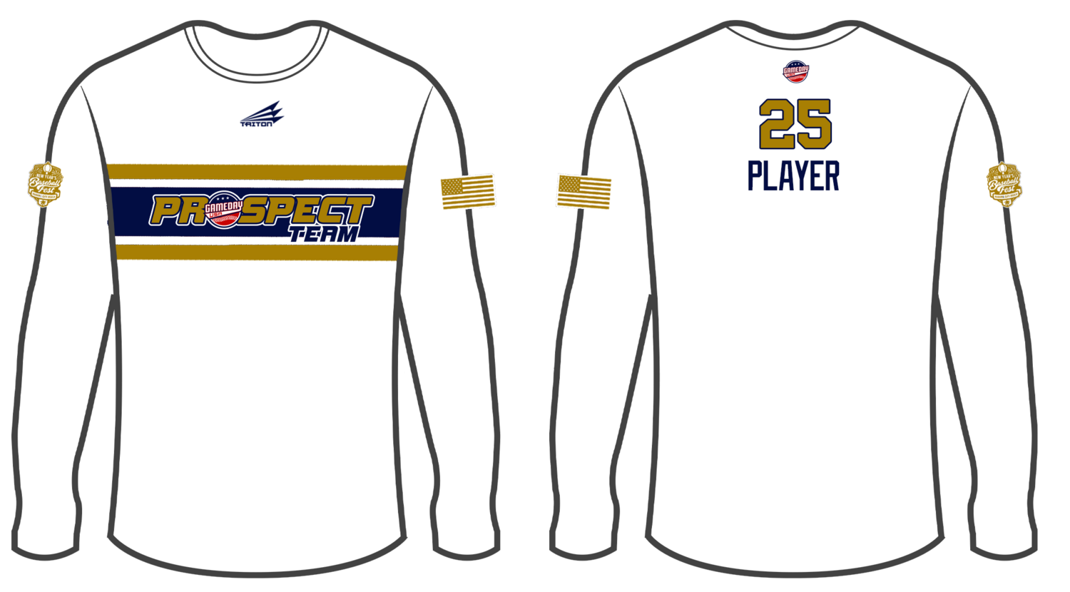 Game Day USA Prospect Team Custom Longsleeve HyperTee #LHT2