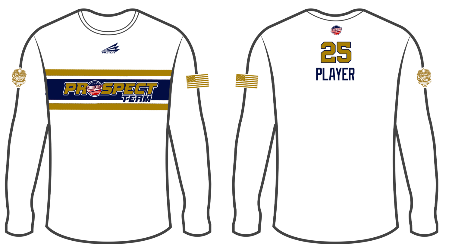 Game Day USA Prospect Team Custom Longsleeve HyperTee #LHT2