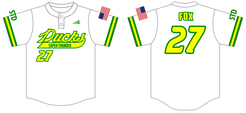 Super Thunder Ducks Custom HexaFlex Baseball Jersey #J1