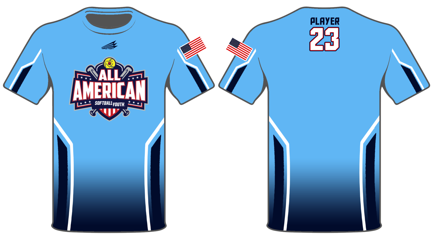 Softball Youth All-Americans 2022/2023 Custom Shortsleeve HyperTee #HT3