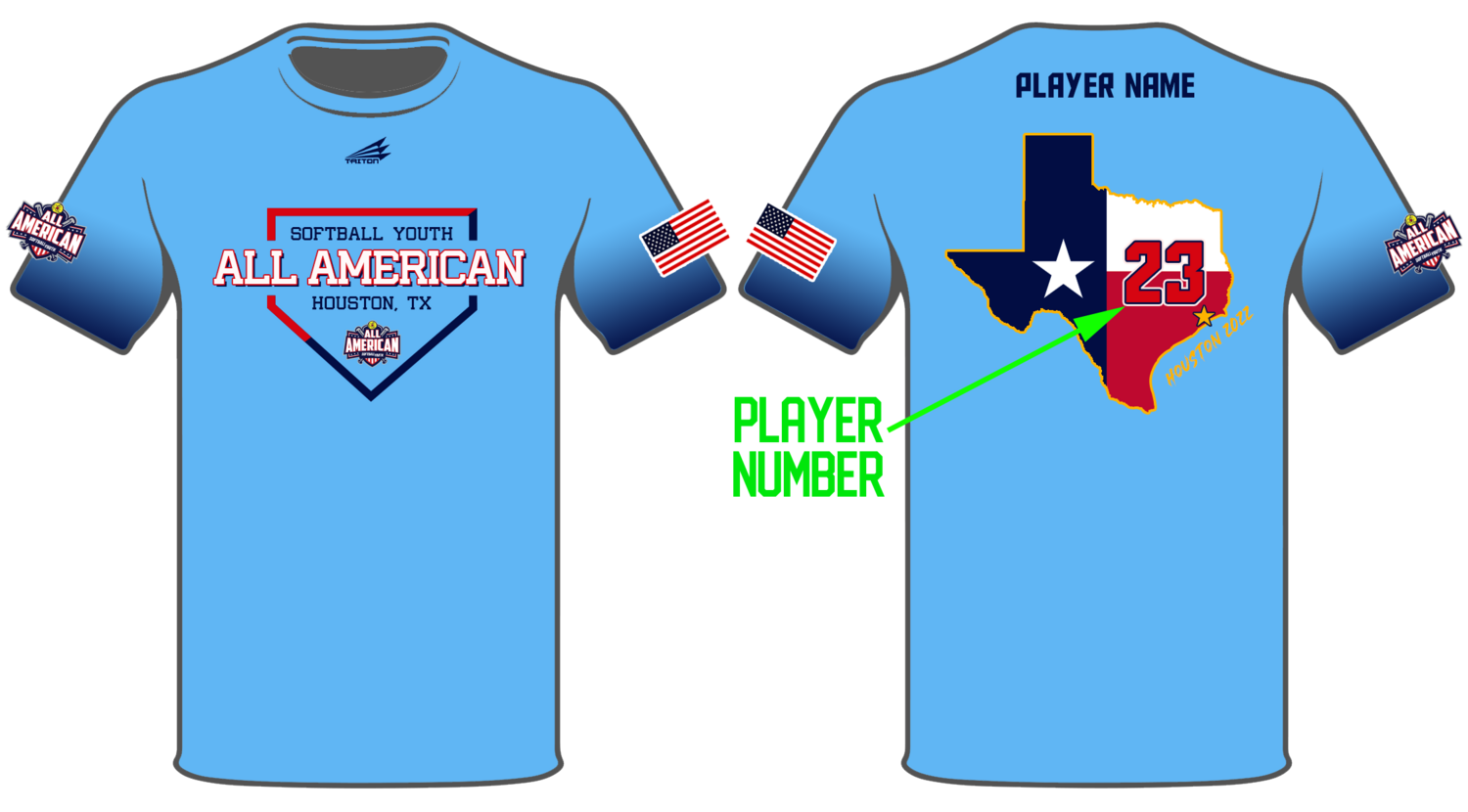 Softball Youth All-Americans 2022/2023 Event City HyperTee #HT4, Select Event Location: Houston