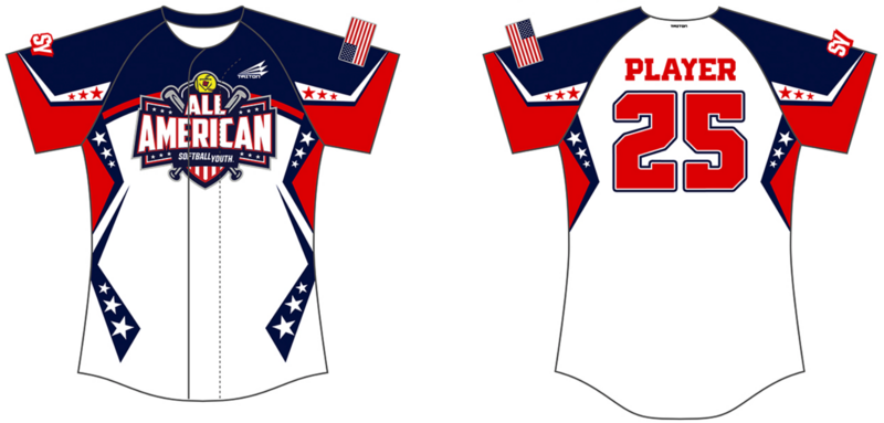 EXTRA Softball Youth All-Americans 2022/2023 Custom Fastpitch Jersey #J5b