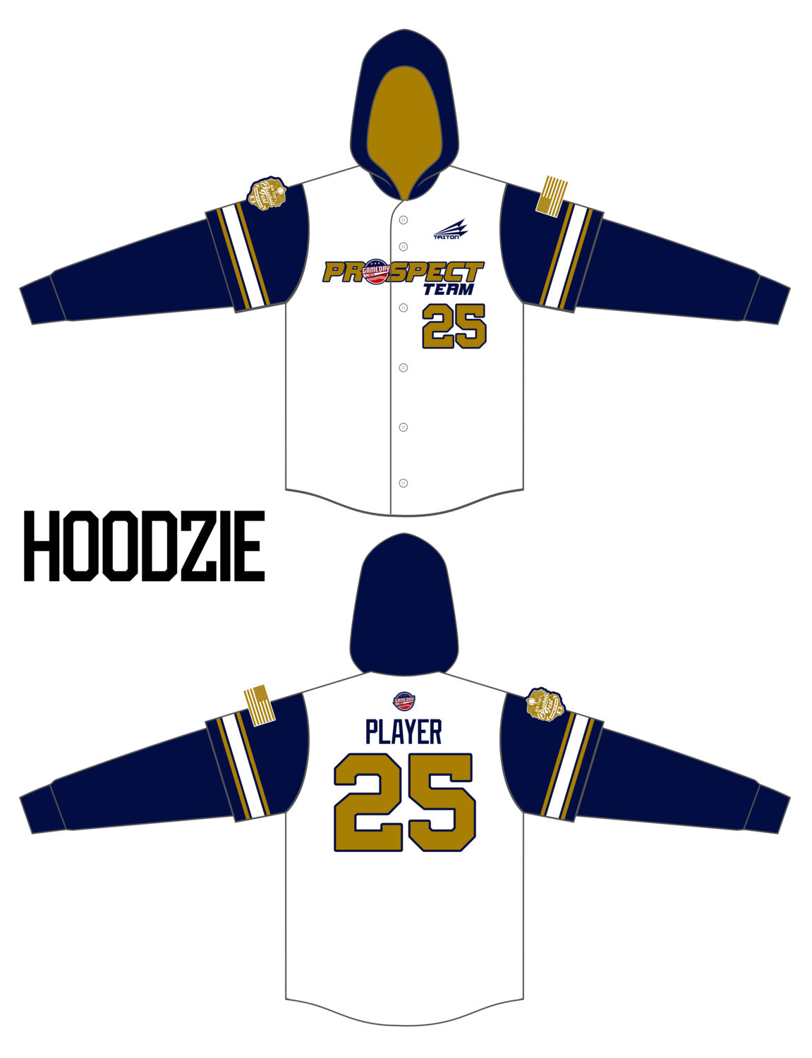 Game Day USA Prospect Team Custom Hoodzie #HZY3b