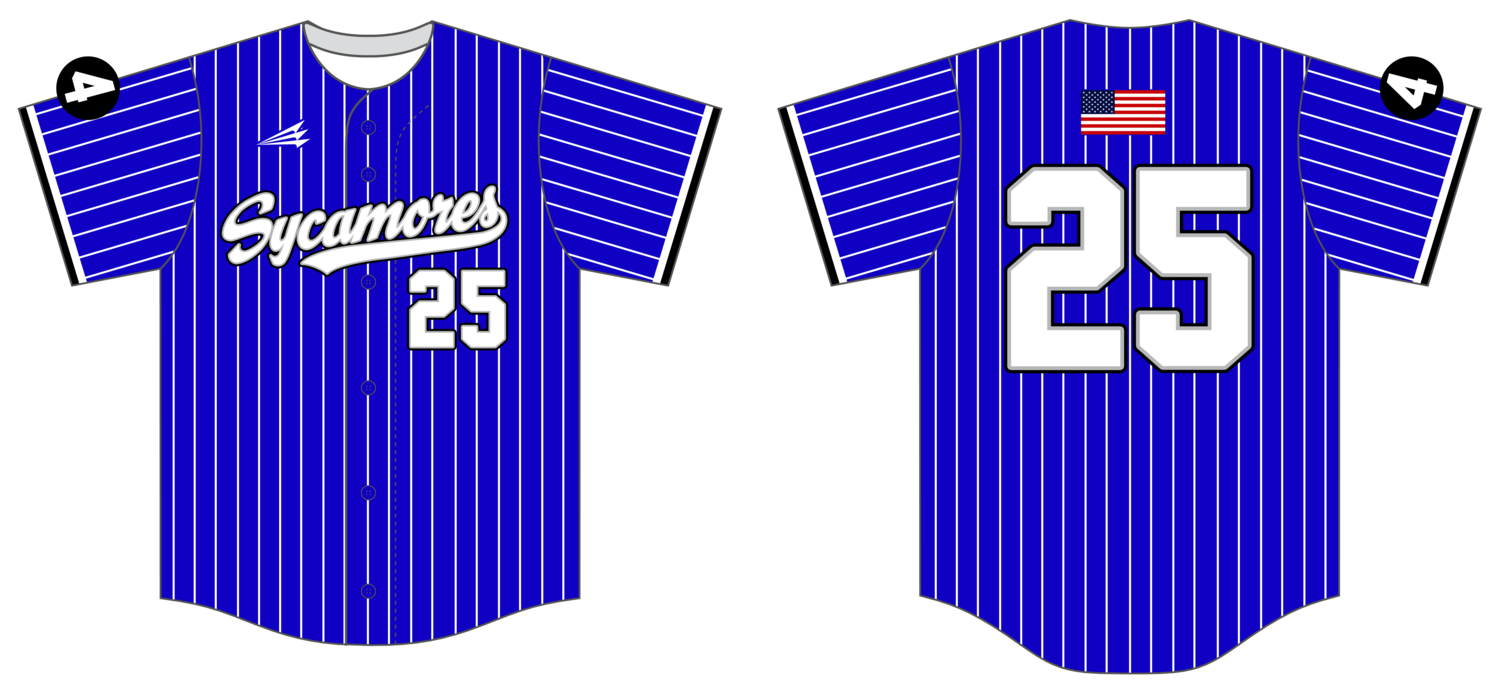 Indiana Jr. Sycamores Custom HexaFlex Baseball Jersey #J7C