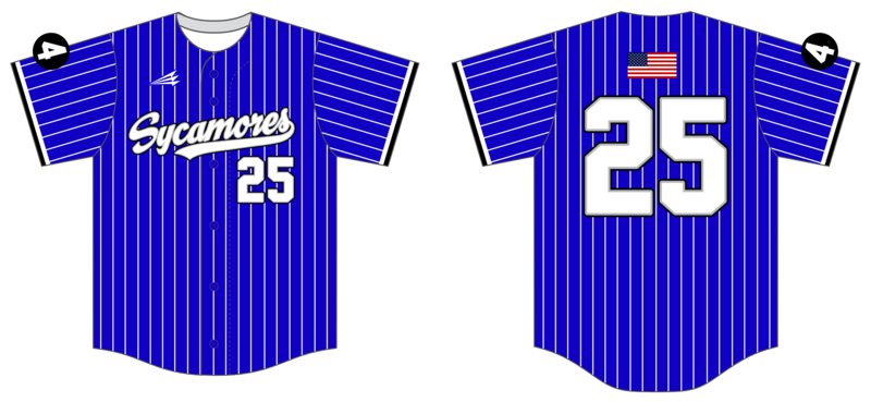 Indiana Jr. Sycamores Custom HexaFlex Baseball Jersey #J7C