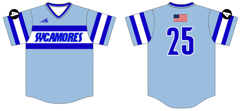 Indiana Jr. Sycamores Custom HexaFlex Baseball Jersey #J6C