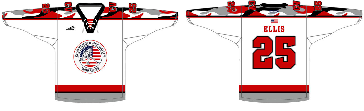 Chattahoochee Valley Warriors Custom Nanodri Hockey Jersey #J1L