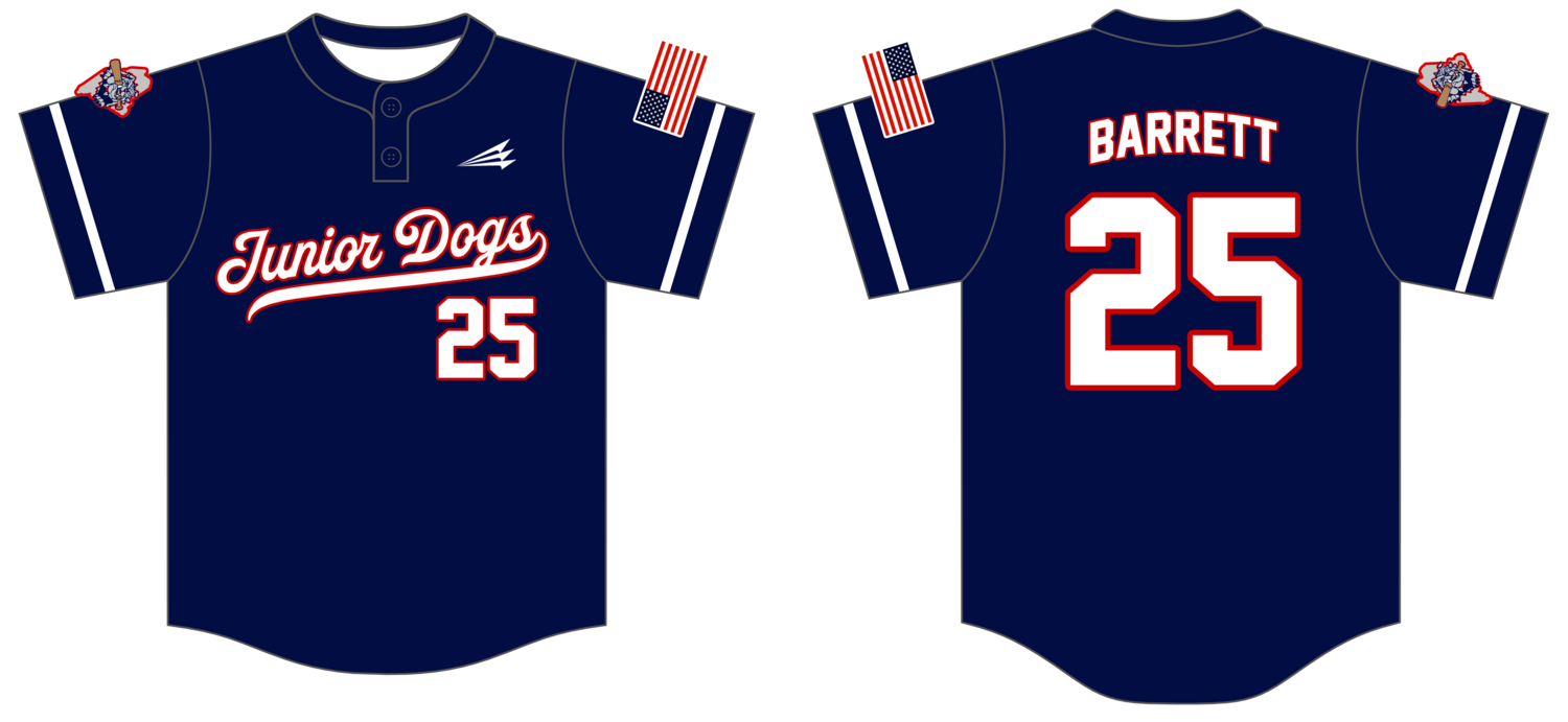 Maine Junior Dogs Custom HexaFlex Baseball Jersey #J2b