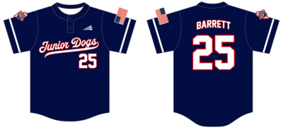 Maine Junior Dogs Custom HexaFlex Baseball Jersey #J2b