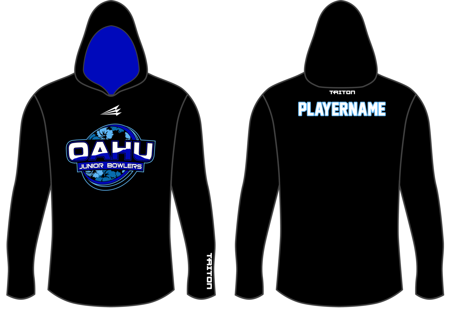OAHU Jr Bowlers Custom NanoHood Pullover #NH1