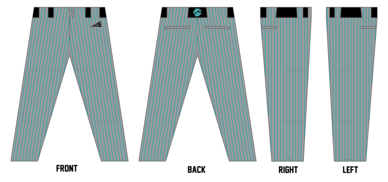 Columbus Sharks Custom Relaxed Baseball Pant #BP1B