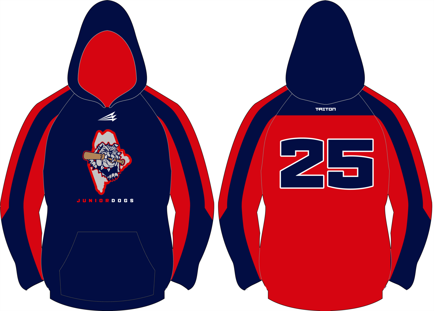 Maine Junior Dogs Custom Vulcan Hoodie #VH1