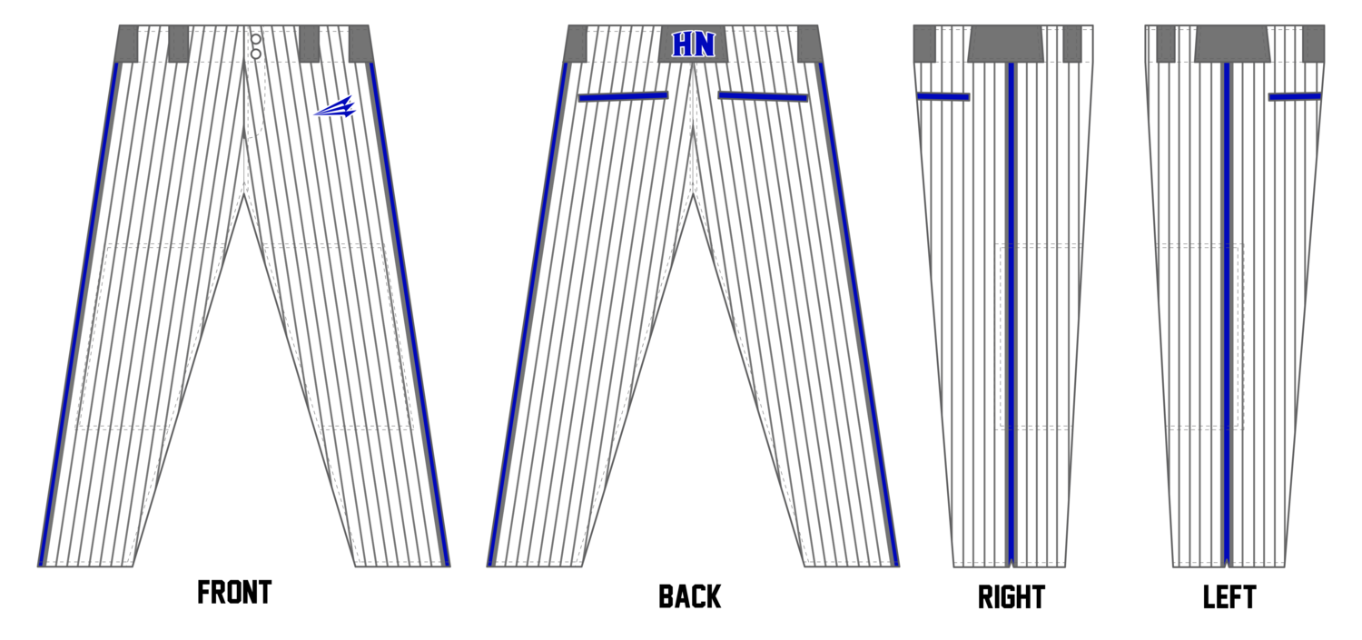 Hoosier North Hawks Custom Long Relaxed Baseball Pant #BP1