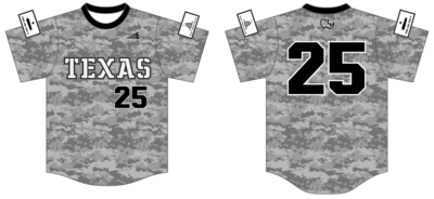 Texas Rynos Custom HexaFlex Baseball Jersey #J4E