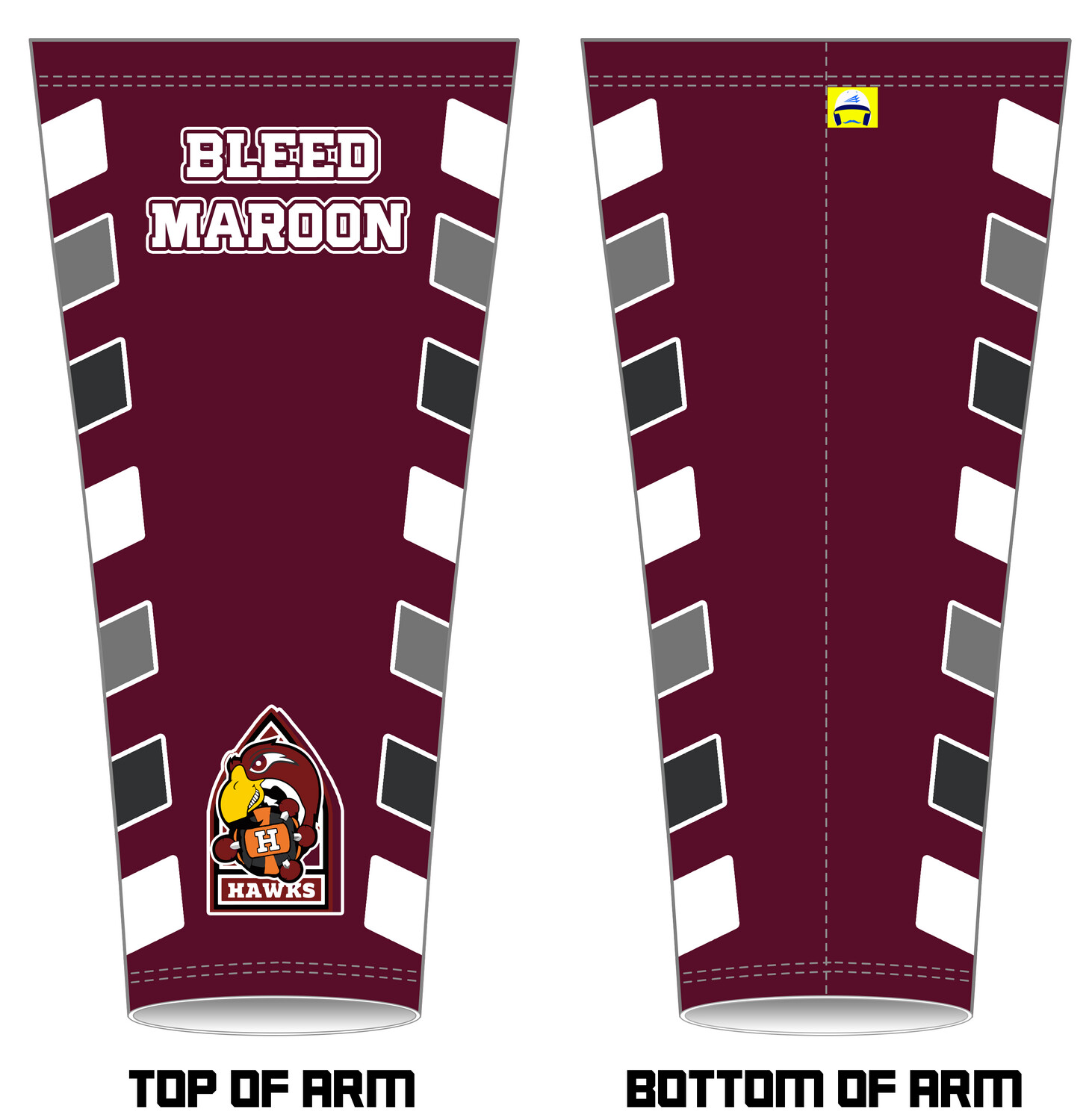 Hallam Hawks Custom Arm Sleeve #AS2B
