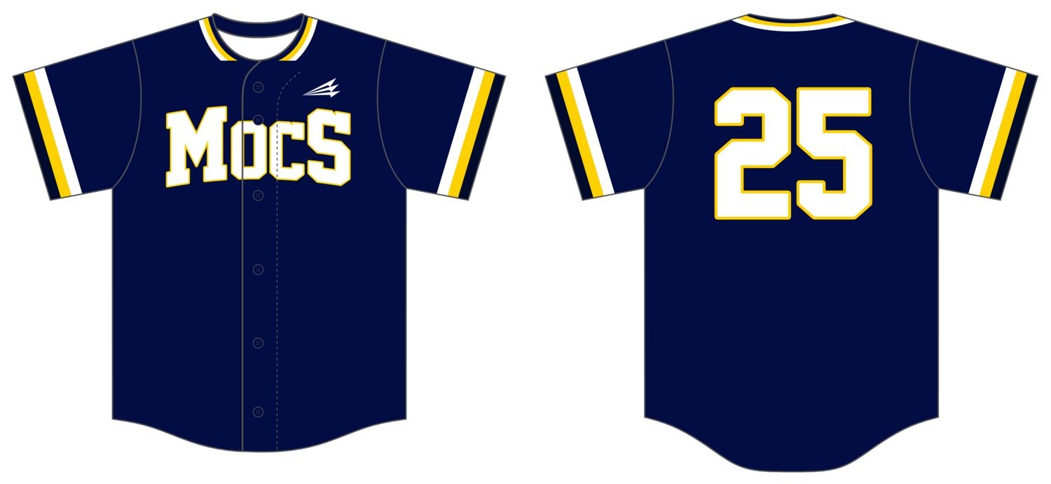 University of Tennessee Chattanooga Club Baseball Custom HexaFlex Baseball Jersey #J4