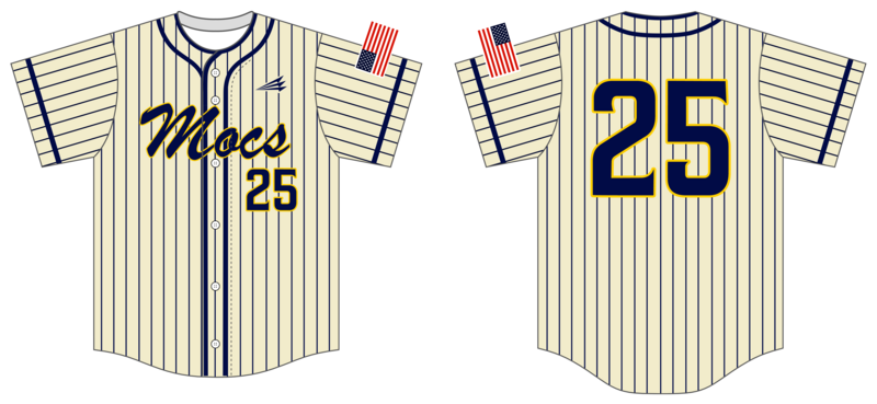 University of Tennessee Chattanooga Club Baseball Custom HexaFlex Baseball Jersey #J2B