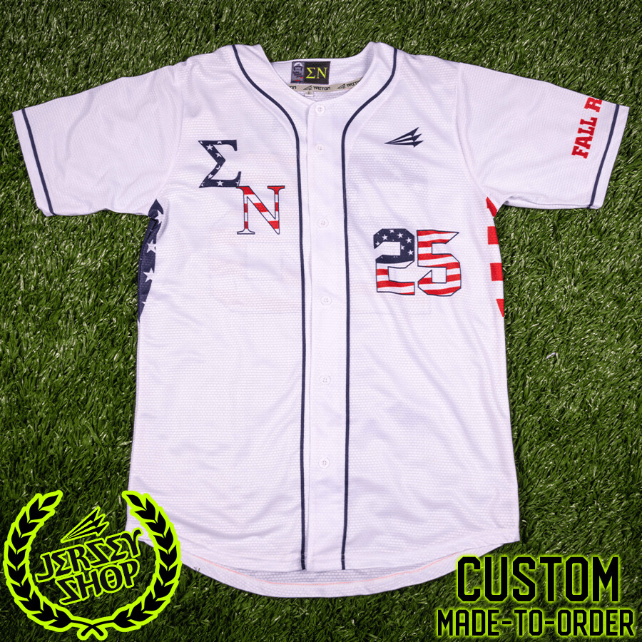Sigma Nu Custom Baseball Jersey Design #1D