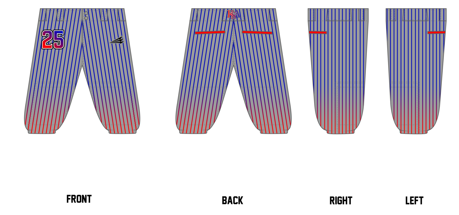 KSA Bombers Custom Knicker Baseball Pants #BP5B
