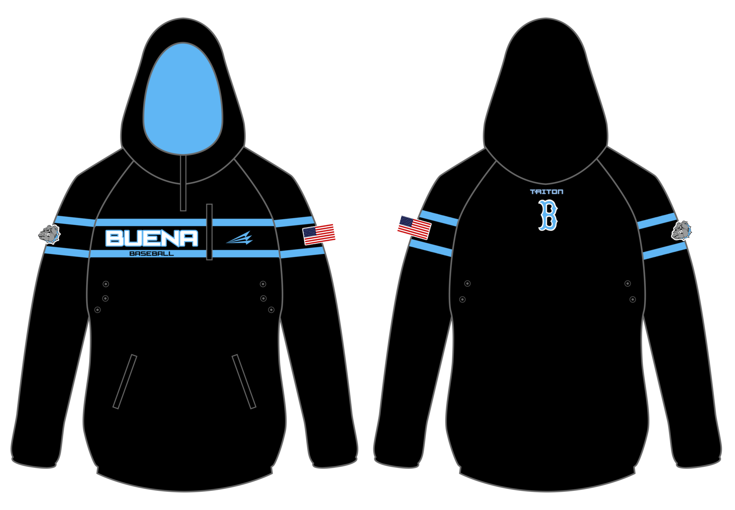 Buena High School Custom Gladiator Hoodie #GH5