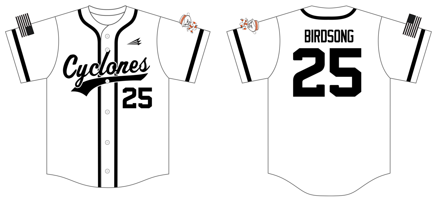 10u Cyclones Custom HexaFlex Baseball Jersey #J14c