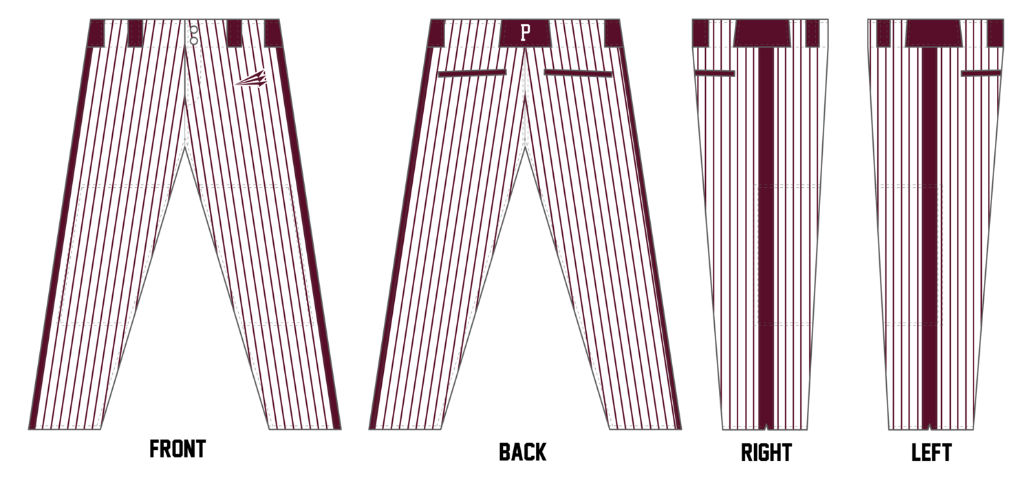 Piner High School Custom Long Relaxed Baseball Pant #BP1b
