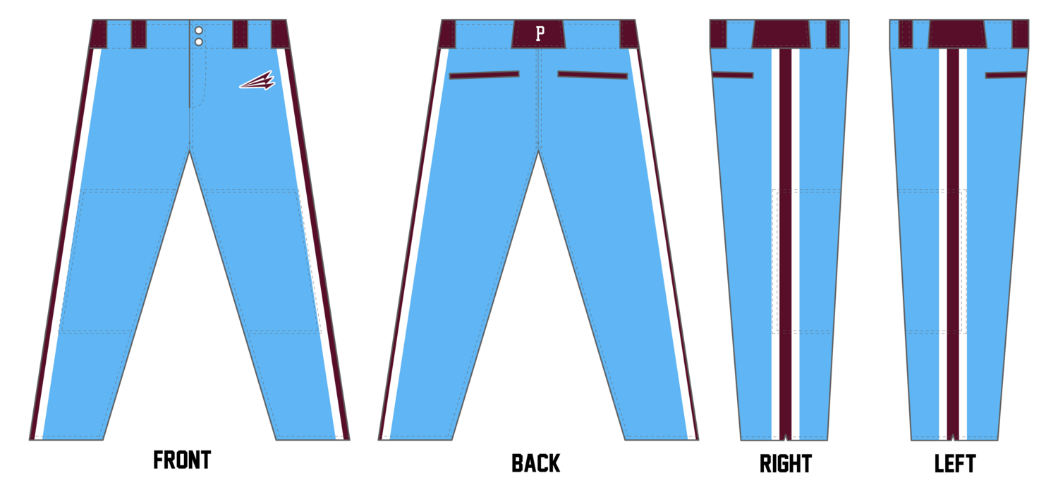 Piner High School Custom Long Relaxed Baseball Pant #BP2b