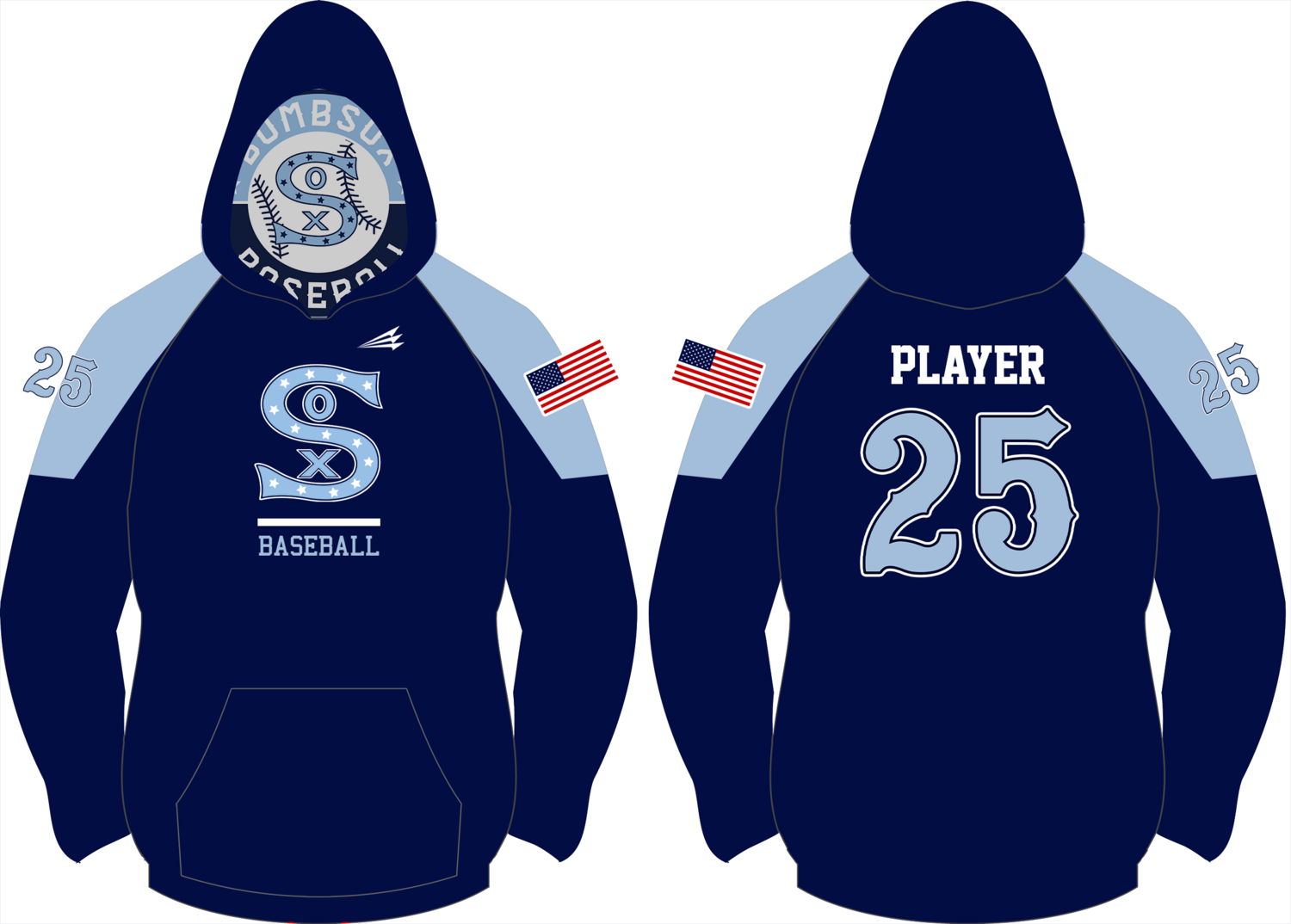 BombSox Custom Vulcan Hoodie #VH1B