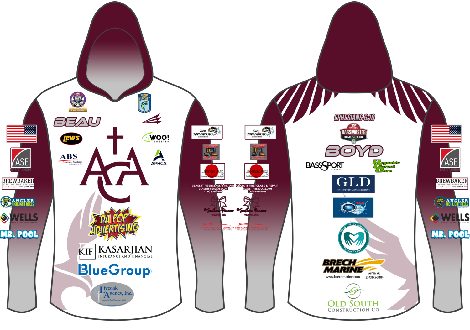 ACA Fishing Team Custom NanoHood #NH11B