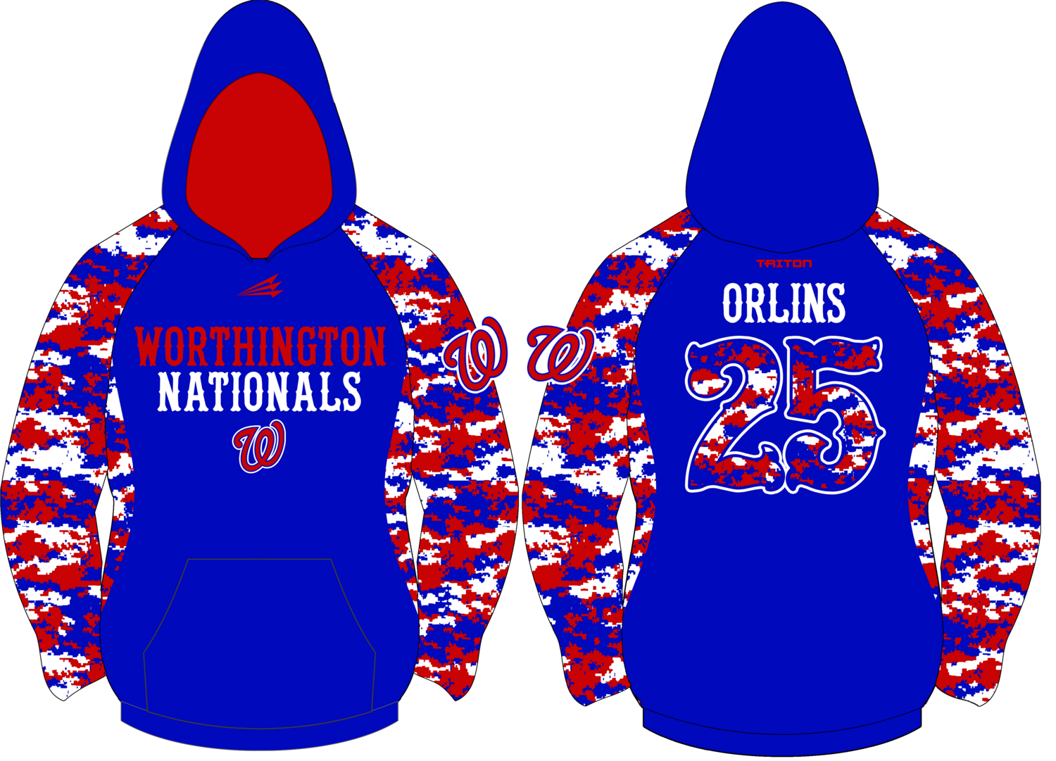 Worthington Nationals Custom Vulcan Hoodie #VH1