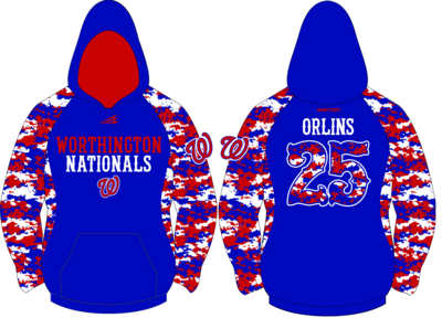 Worthington Nationals Custom Vulcan Hoodie #VH1