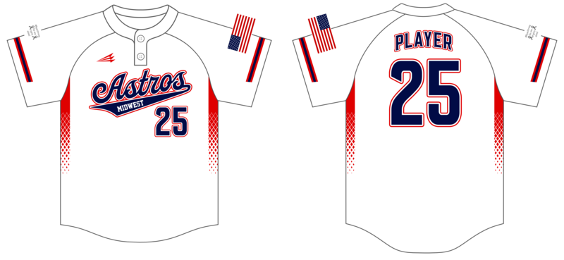Midwest Astros Custom HexaFlex Baseball Jersey #J34