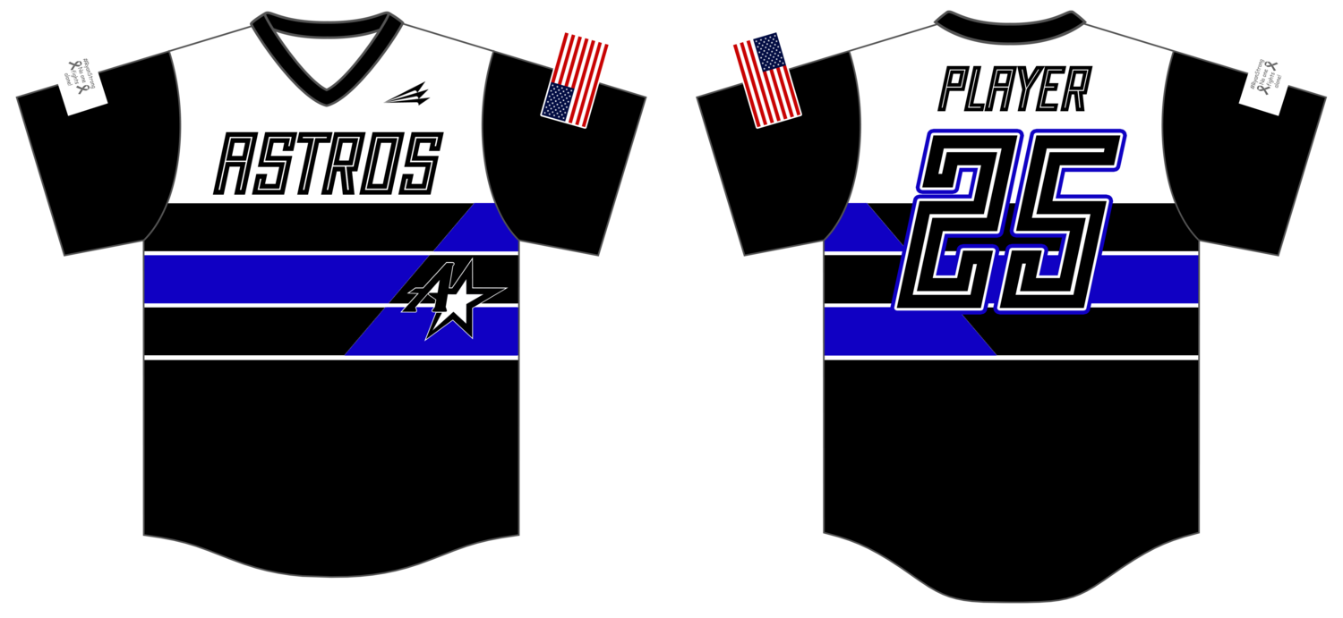 Midwest Astros Custom HexaFlex Baseball Jersey #J35