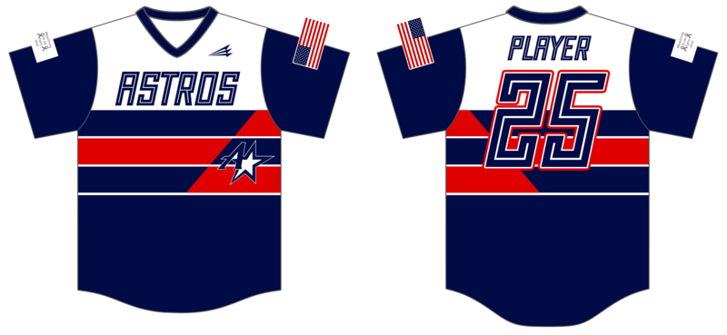 Midwest Astros Custom HexaFlex Baseball Jersey #J36