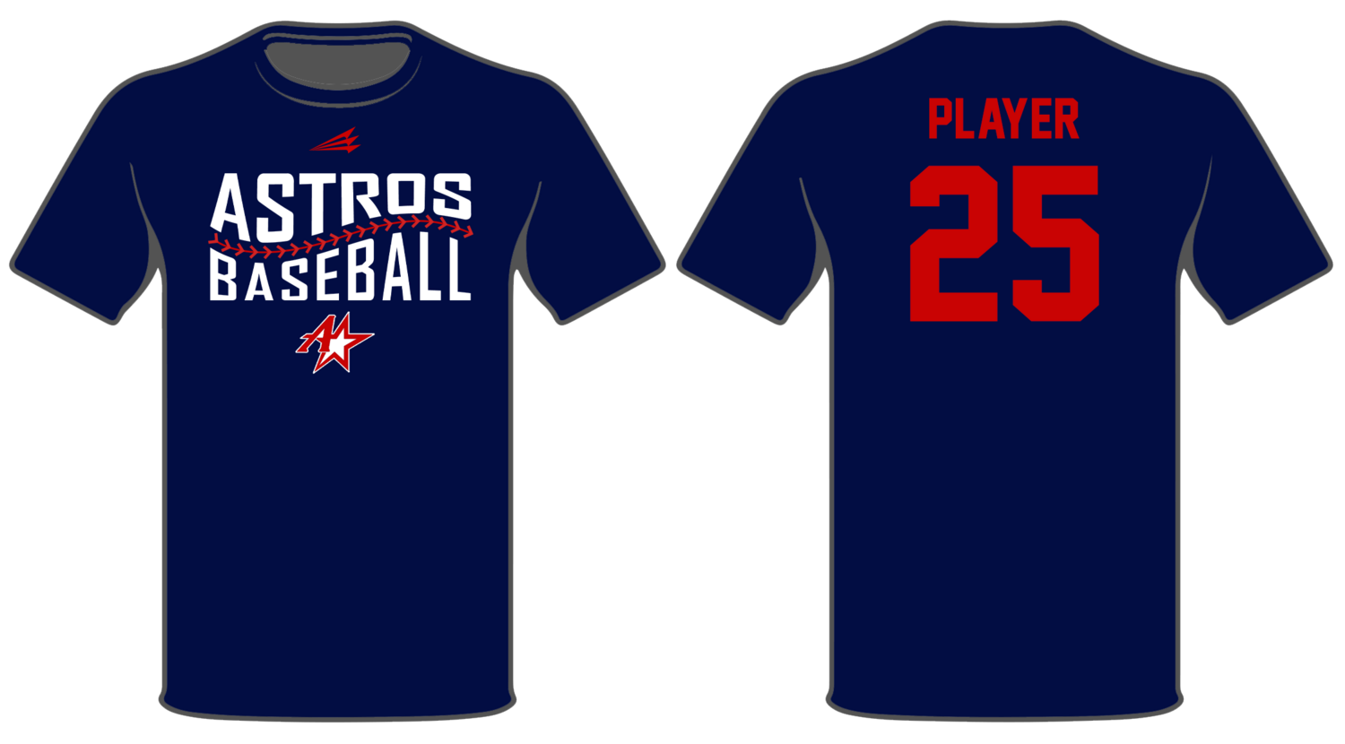 Midwest Astros Academy Custom HyperTee #HT3B
