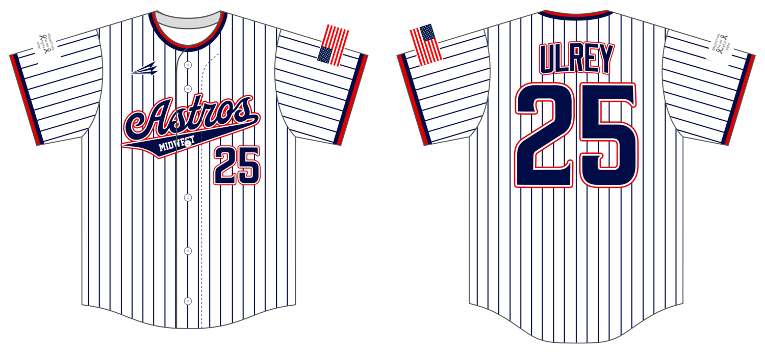 Midwest Astros Custom HexaFlex Baseball Jersey #J9B