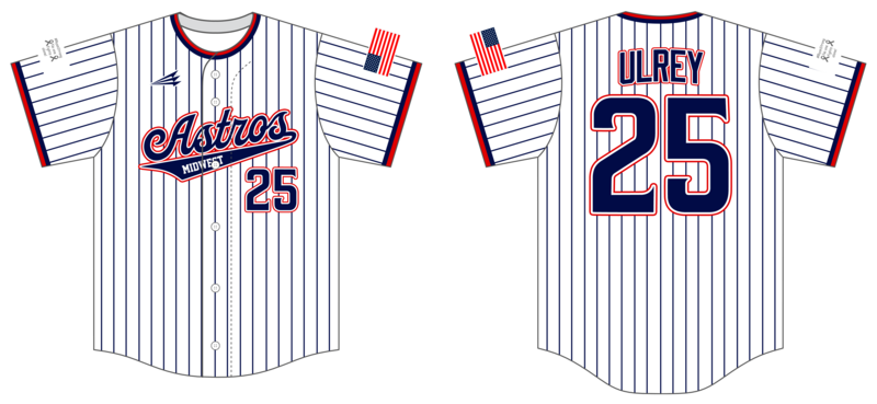 Midwest Astros Custom HexaFlex Baseball Jersey #J9B