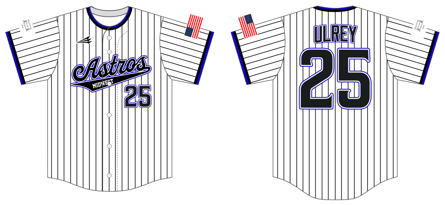 Midwest Astros Custom HexaFlex Baseball Jersey #J10B