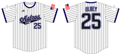 Midwest Astros Custom HexaFlex Baseball Jersey #J10B