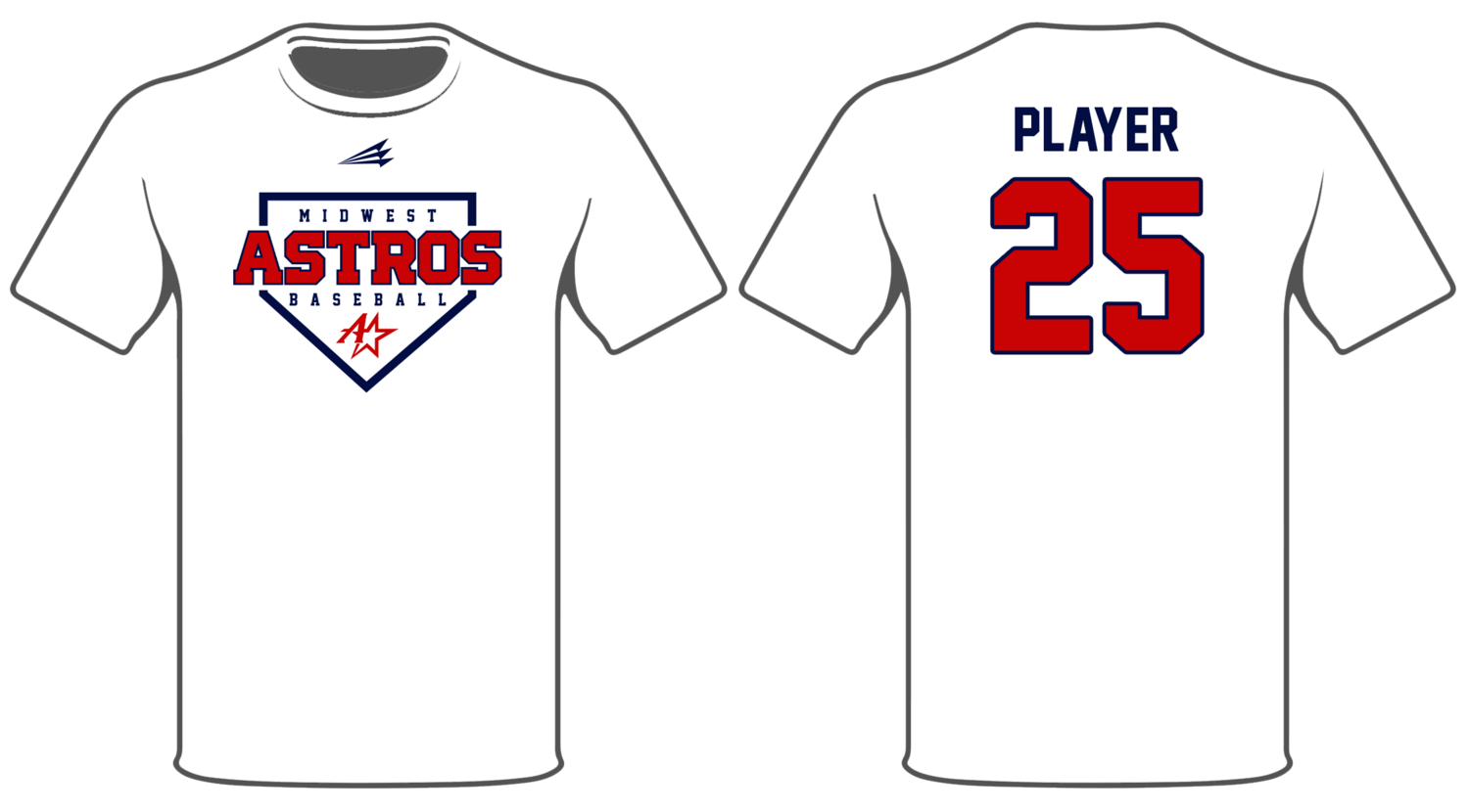 Midwest Astros Academy Custom HyperTee #HT1B