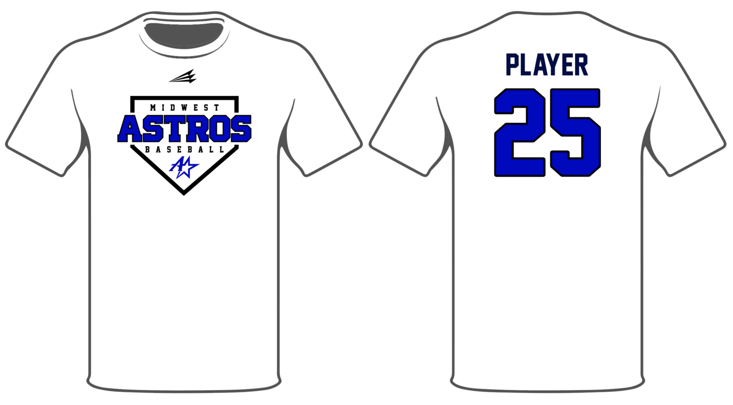 Midwest Astros Academy Custom HyperTee #HT2B