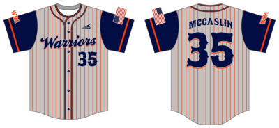 Warriors Baseball Academy Custom NanoDri Jersey #J1c