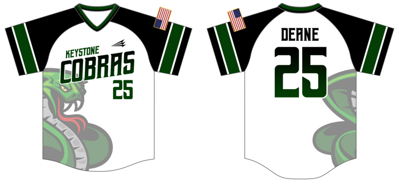 Keystone Cobras Custom HexaFlex Baseball Jersey #J1