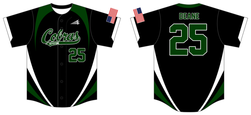 Keystone Cobras Custom HexaFlex Baseball Jersey #J3B