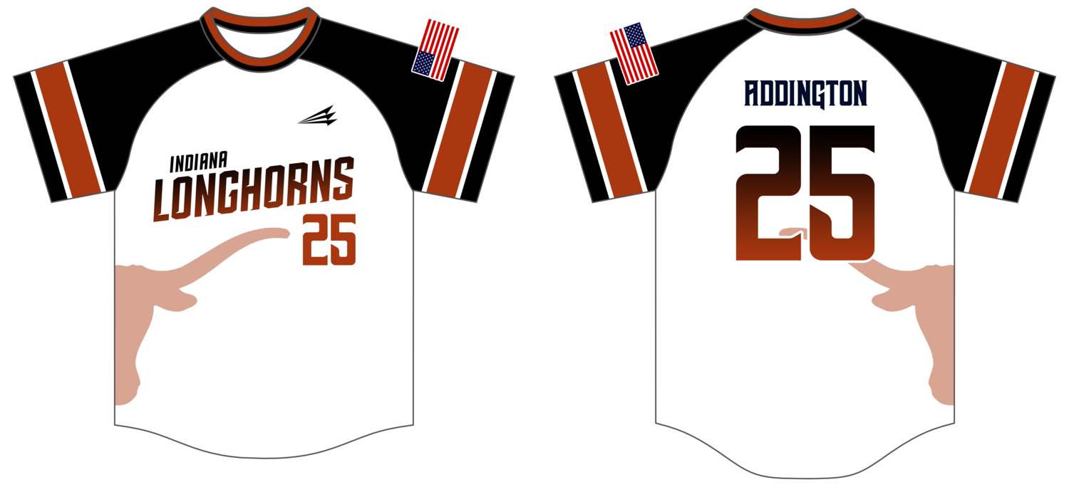 Indiana Longhorns Custom HexaFlex Baseball Jersey #J3b